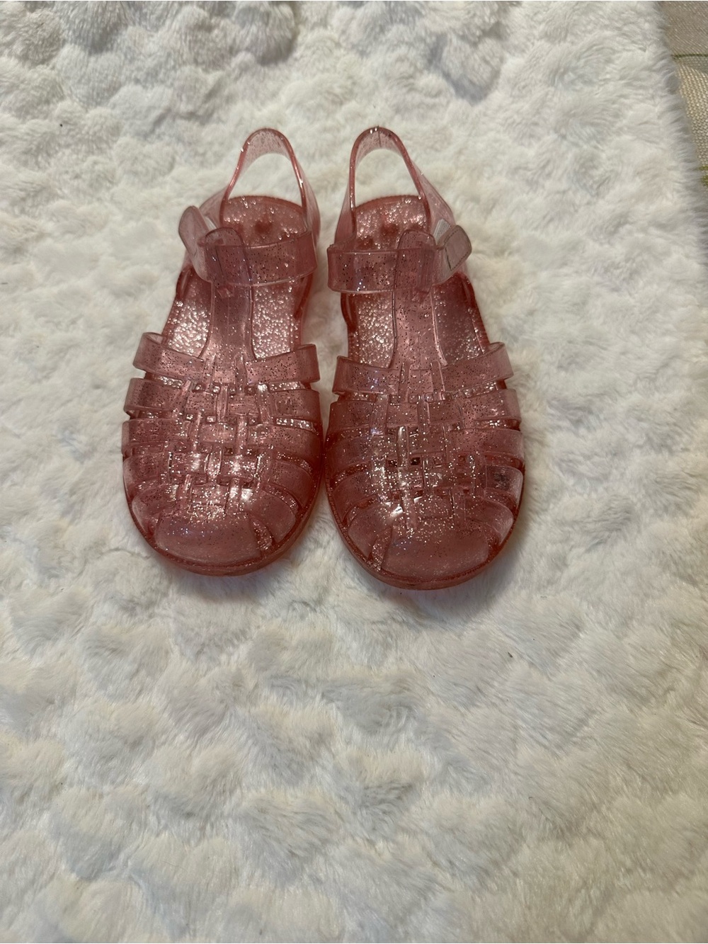 Source Unknown Glitter Pink Jelly Sandals for Kids